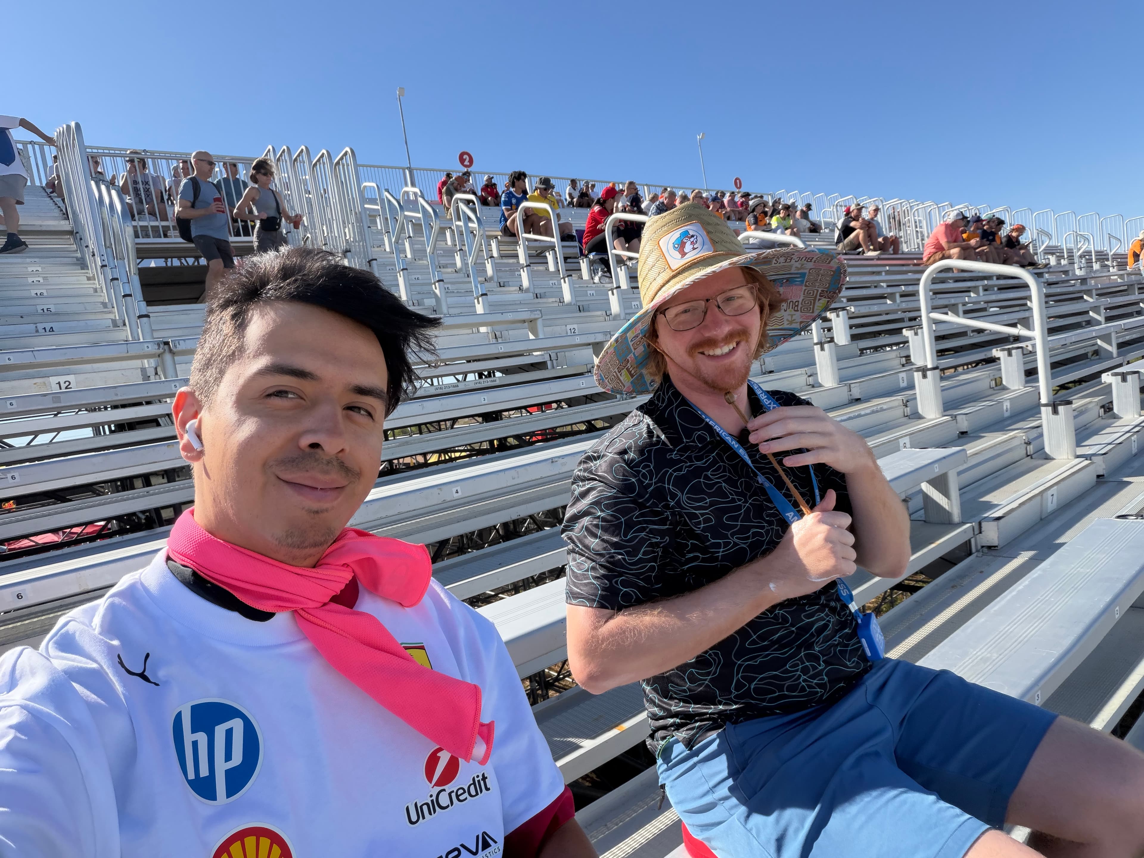 Guadalupe at a Formula 1 race